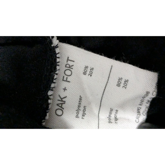 Women's OAK + FORT Black Long Sleeve Tee M - Picture 7 of 8